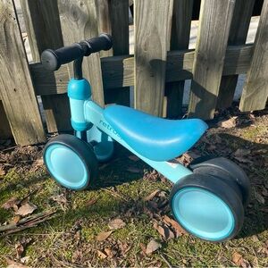 Retro Aqua Blue Kids Ride-On Tricycle